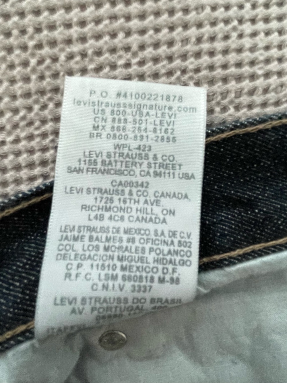 New Levi Strauss Signature/Denizen Regular Fit Jeans - Dark Wash Men’s 32x32 - Picture 12 of 12